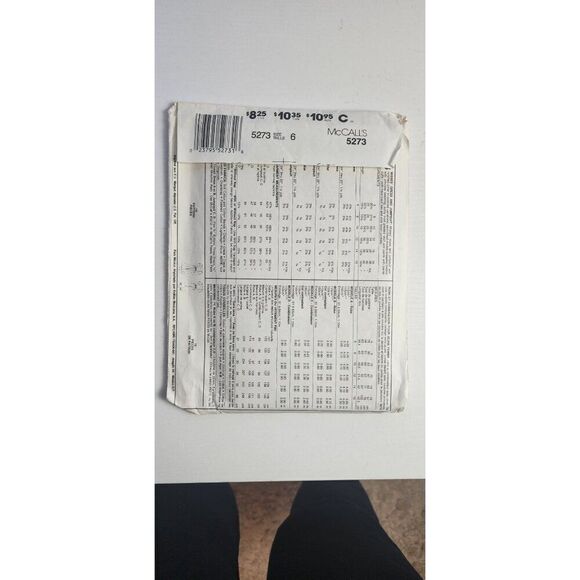 McCall's Sewing Pattern 5273 Size 6 Uncut - Picture 5 of 7